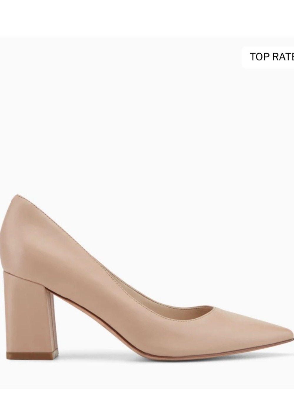 Marc Fisher Zala Block Heel Pumps in Nude
